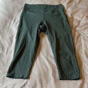 Girlfriend Collective Green Compressive High-Rise Cropped Leggings Womens L